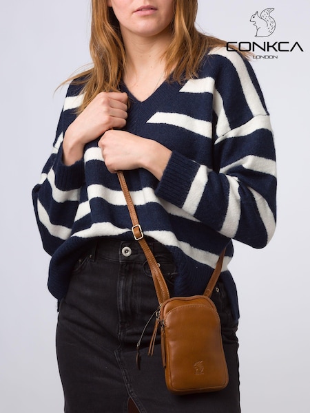 'Leia' Leather Cross-Body Phone Bag (E24539) | 2,343 UAH