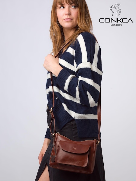 Conkca 'Lottie' Leather Cross-Body Bag (E24557) | €75