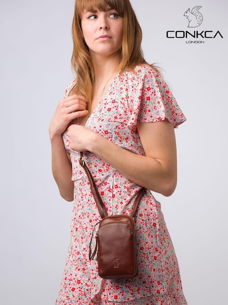 'Leia' Leather Cross-Body Phone Bag (E24559) | €50
