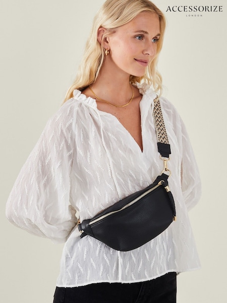 Accessorize Black Sling Bum Bag (E24603) | ₪126