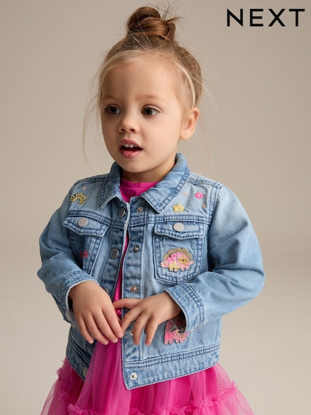 Mid Blue Denim Unicorn Western 100% Cotton Jacket (3mths-7yrs) (E25108) | INR 2,183 - INR 2,668