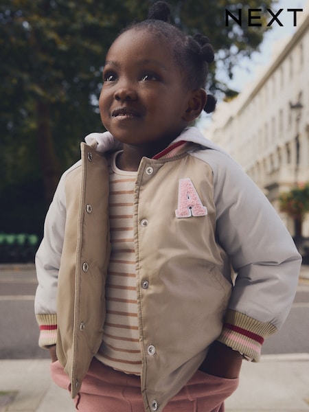 Neutral/Grey Shower Resistant Bomber Jacket (3mths-7yrs) (E25112) | €41 - €47
