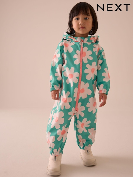 Green Floral Waterproof Hooded Puddlesuit (3mths-7yrs) (E25114) | Rp 721,000 - Rp 865,000