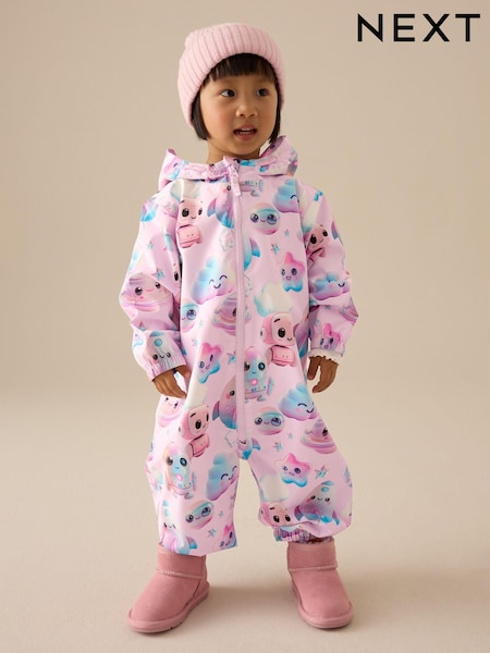 Růžové s postavičkou - Waterproof Hooded Puddlesuit (3mths-7yrs) (E25116) | 760 Kč - 910 Kč