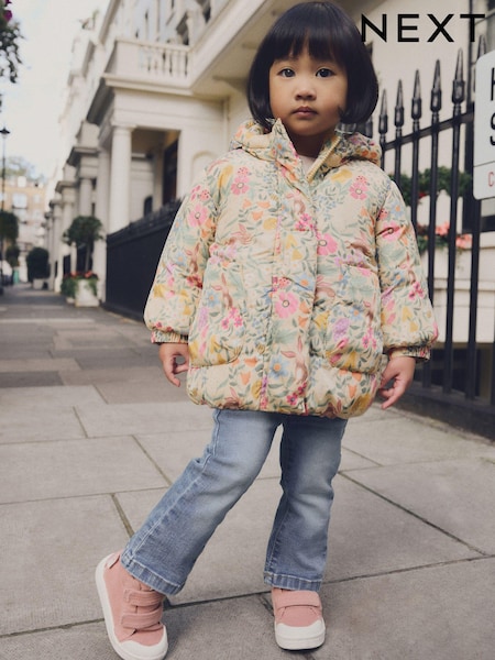 Multi Keltainen - Shower Resistant Printed Padded Coat (3mths-7yrs) (E25130) | €37 - €44