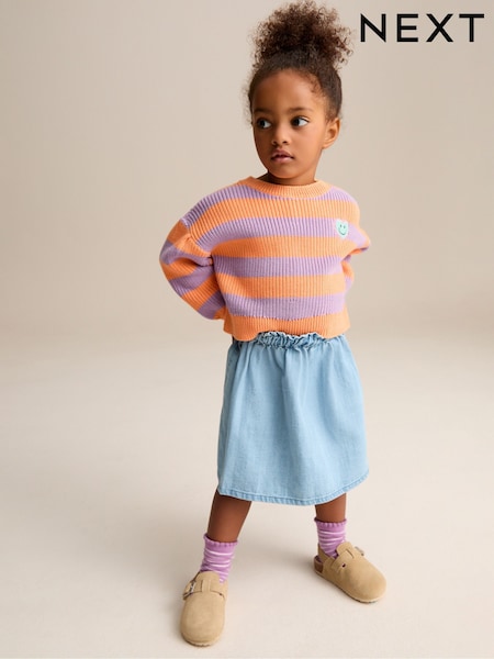 Orange - 100% Cotton Jumper and Skirt Set (3mths-7yrs) (E25168) | 27 € - 31 €