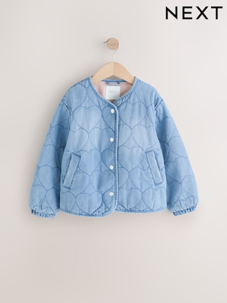 Mid Blue Denim Quilted Heart Jacket (3-16yrs) (E25201) | BGN 84 - BGN 116