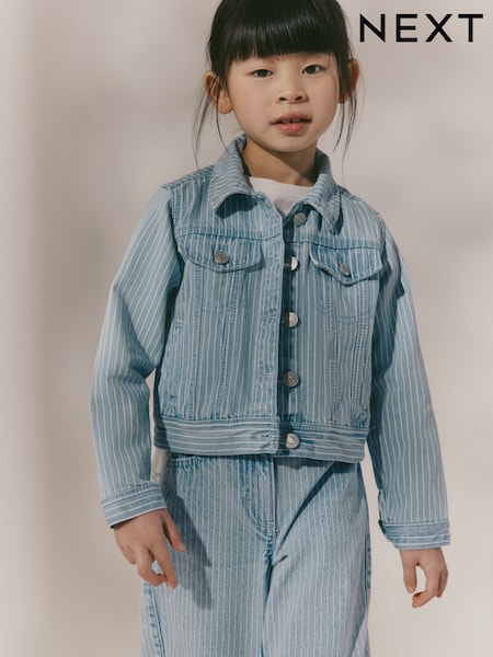 Blue Ticking Stripe Western 100% Cotton Jacket (3-16yrs) (E25207) | R$ 180 - R$ 250