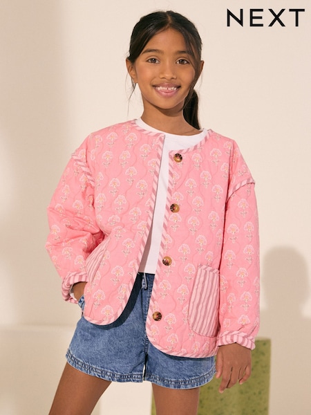 وردي - Mixed Print Quilted Jacket (3-16yrs) (E25216) | ‏132 د.إ.‏ - ‏ 183‏ د.إ.