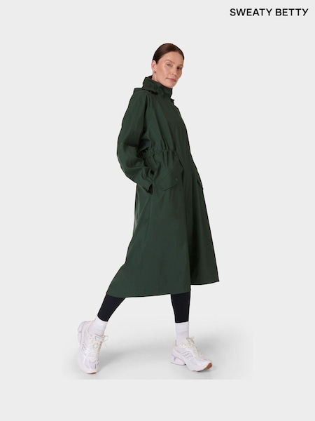 Vihreä - Sweaty Betty Motion Longline Parka Jacket (E25255) | €242