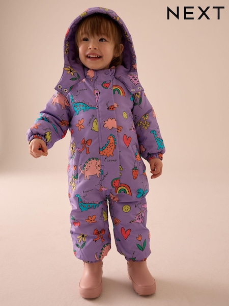 Violet - Shower Resistant Character AOP Snowsuit (3mths-7yrs) (E25289) | 166 LEI - 187 LEI