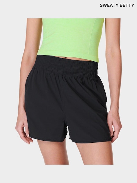 שחור - Sweaty Betty Relay Unlined Shell Shorts (E25338) | ‏226‏₪