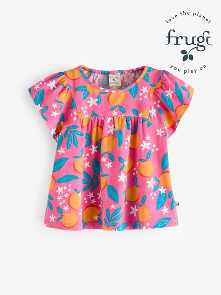 Frugi Girls Orange Top (E25454) | AED89 - AED105