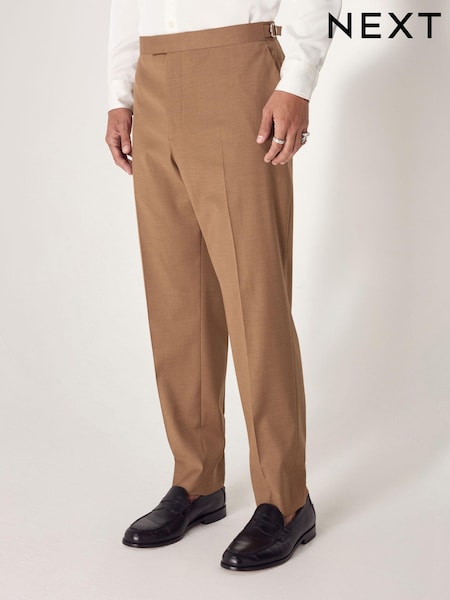 Taupe EDIT Tuxedo Suit Trousers (E25505) | 99 QAR