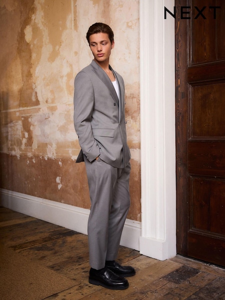 Grey EDIT Tuxedo Suit Trousers (E25510) | 99 QAR