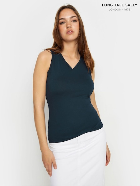 Long Tall Sally Blue Premium Modal Vest (E25606) | €22.50