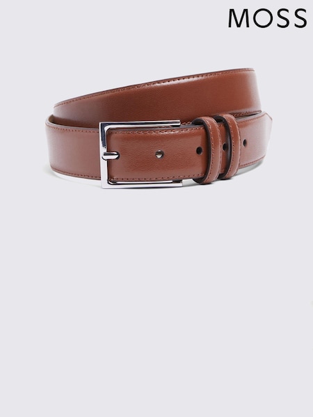 Светло-коричневый - MOSS Classic Leather Belt (E25727) | €40