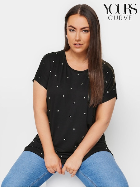 Yours Curve Star Embellished Top (E25787) | €32