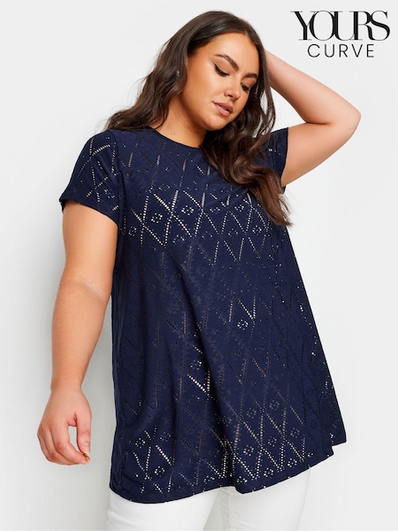 Yours Curve Broderie Swing T-Shirt (E25803) | €35