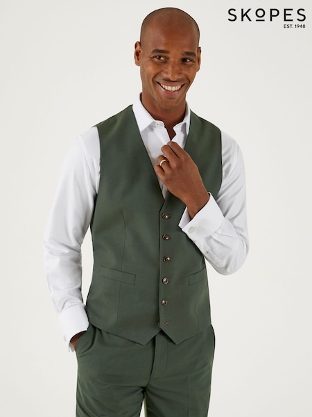 Skopes Green Harvey Single Breasted Tailored Fit Suit Waistcoat (E26009) | €73