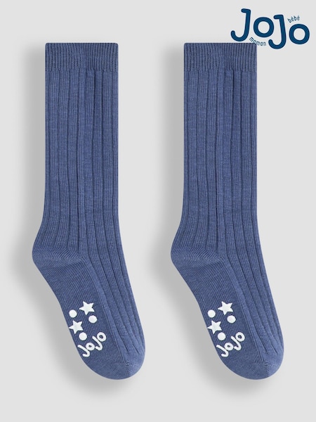 Marineblau/blau - JoJo Maman Bébé Long Rib Socks 2 Pack (E26040) | 15 €