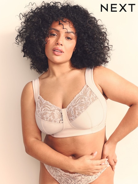 Light Pink F-K Ultimate Comfort Cup Padded Strap Non Pad Non Wired Bra with Side Support (E26113) | SGD 42