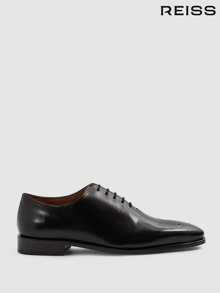 Schwarz - Reiss Mead Brogue Leather Brogue Detail Lace Up Shoes (E26133) | 303 €