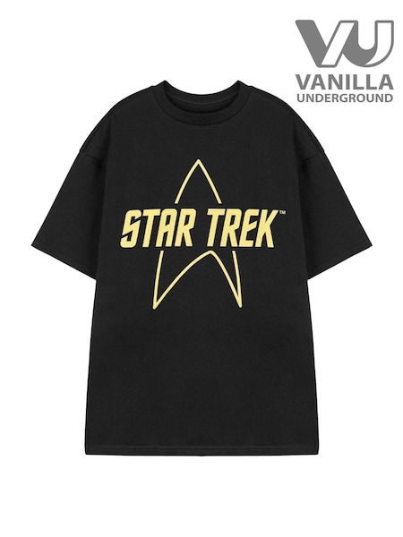 Vanilla Underground Black Mens Star Trek Licensed T-Shirt (E26138) | €26