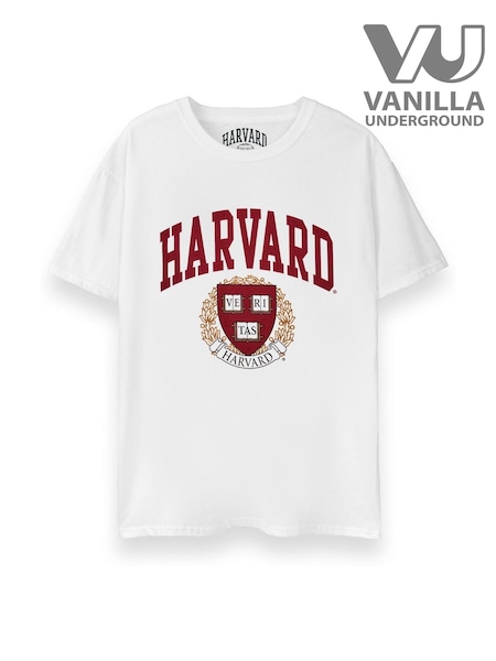 Vanilla Underground White Unisex Adults Harvard Licensed 100% Cotton T-Shirt (E26142) | 104 QAR