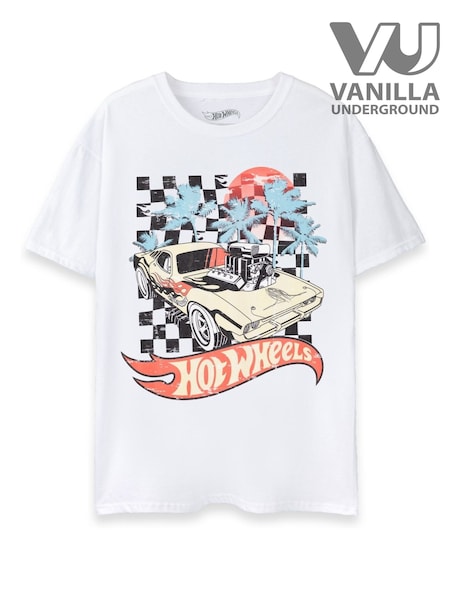 Vanilla Underground White Mens Hot Wheels Licensed T-Shirt (E26145) | AED155