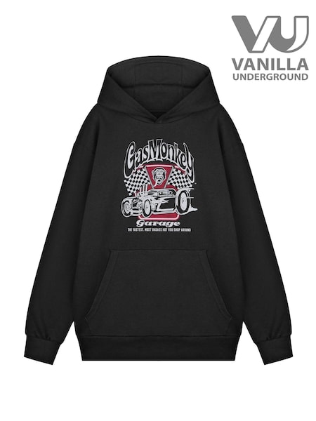Vanilla Underground Black Mens 100% Cotton Gas Monkey Licensed Hoodie (E26148) | R$ 485