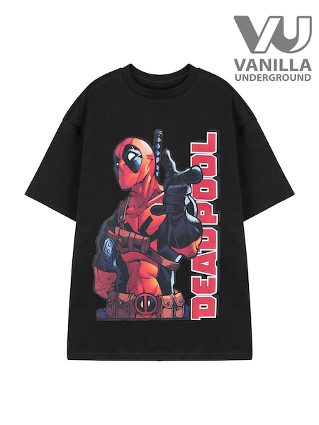 Vanilla Underground Black Mens Deadpool Licensed T-Shirt (E26151) | AED155