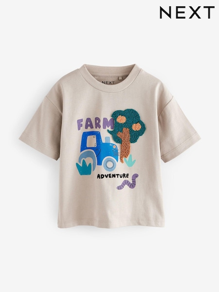 Neutral Short Sleeve Appliqué T-Shirt (3mths-7yrs) (E26218) | €10 - €12
