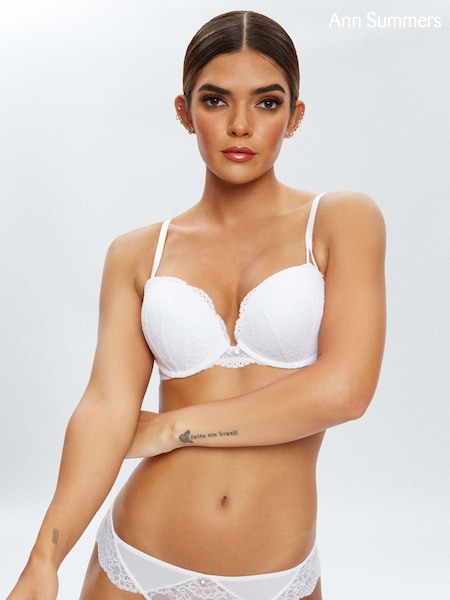 Alb - Sutien Ann Summers Sexy Dantelă Boost (E26314) | 104 LEI