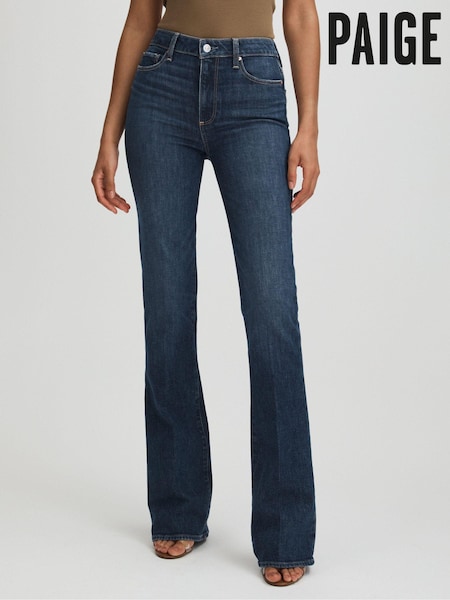 Paige Ancient Blue High Rise Flared Jeans (E26324) | €371