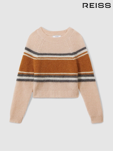 Reiss Pink Miri 13-14 yrs Colourblock Striped Jumper (E26413) | €61