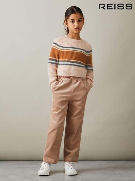 Reiss Pink Miri 3-9 yrs Colourblock Striped Jumper (E26417) | €55