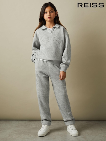 Reiss Grey Paulina 4-9 yrs Applique Logo Sweat Joggers (E26489) | AED216