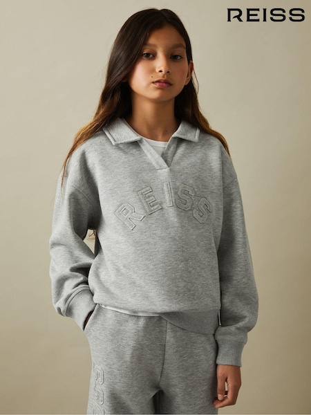 Reiss Grey Paulina 4-9 yrs Applique Logo Sweatshirt (E26490) | €15