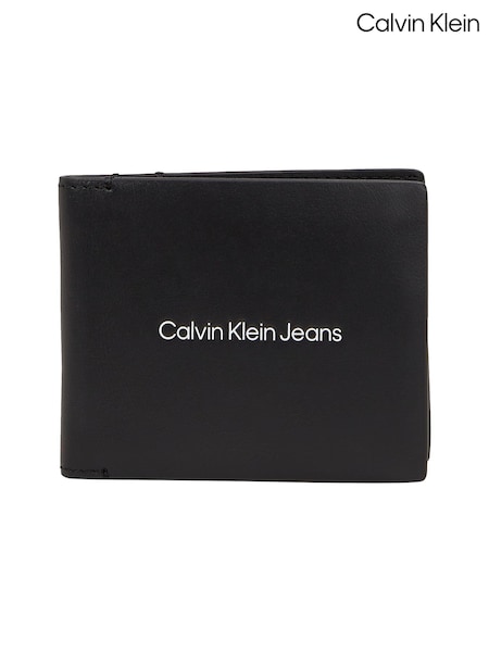 Calvin Klein Black Print Bifold Wallet (E26533) | OMR16