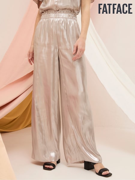 FatFace Silver Yvette Wide Leg Trousers (E26601) | €33