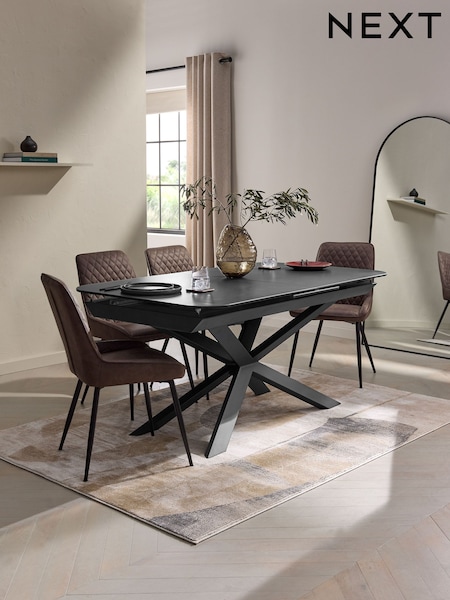 Grey Astoria Ceramic 6 to 8 Seater Extending Dining Table (E26639) | €1,225