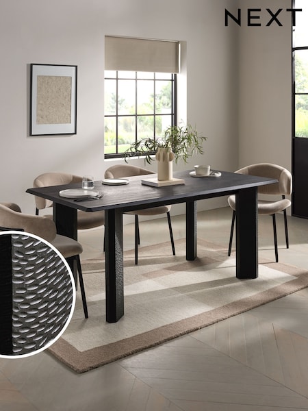 Black Oti 6 Seater Dining Table (E26646) | €1,350