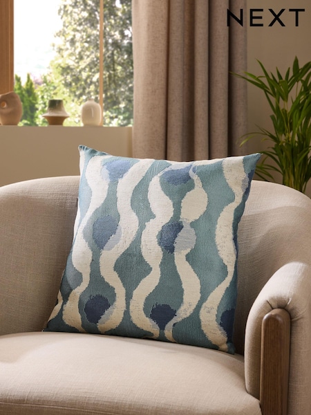 Blue 50 x 50cm Abstract Wiggle Cushion (E26677) | €28