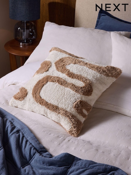 Natural Berber Wiggle Cushion (E26685) | €25