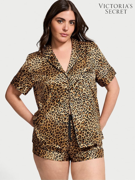 Victoria's Secret New Glam Leo Satin Short Pyjama Set (E26724) | €75