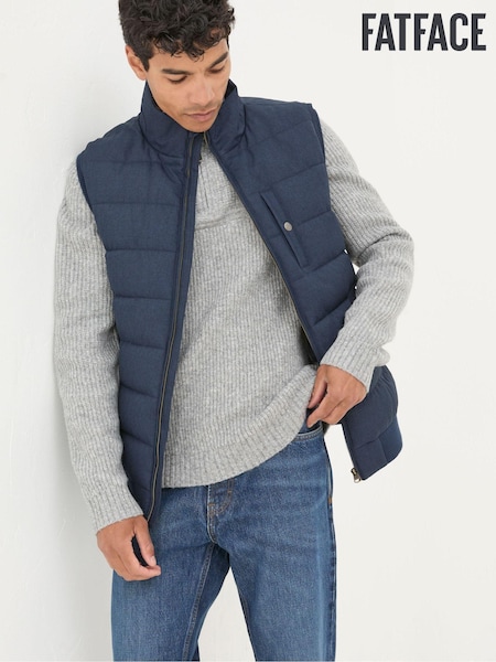 FatFace Exmouth Navy Blue Quilted Gilet (E26796) | €66
