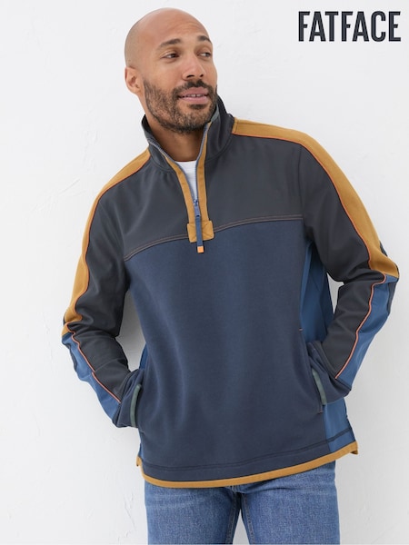 FatFace Airlie Navy Blue Panel Sweatshirt (E26799) | €52.50