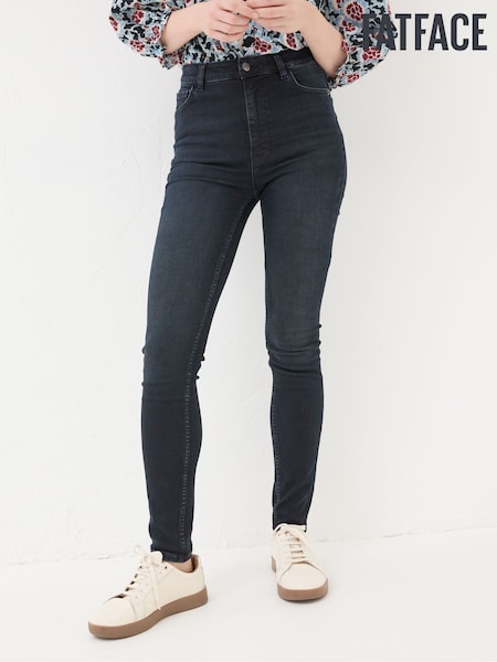 FatFace Harlow Denim Dark Blue Highwaist Skinny Jeans (E26801) | ₪249