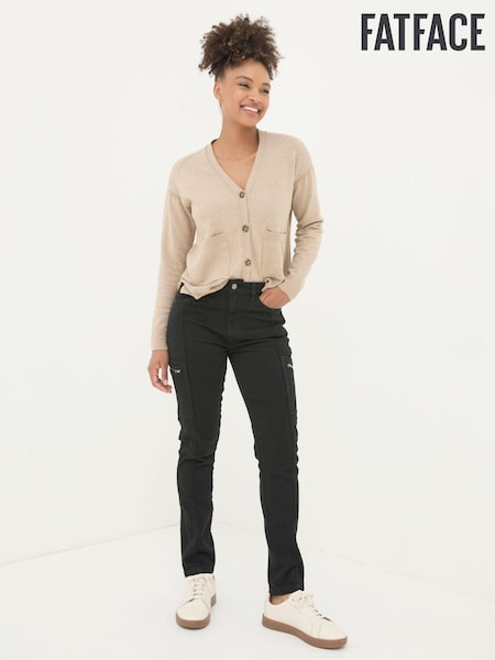 FatFace Malvern Black Cargo Trousers (E26805) | €84